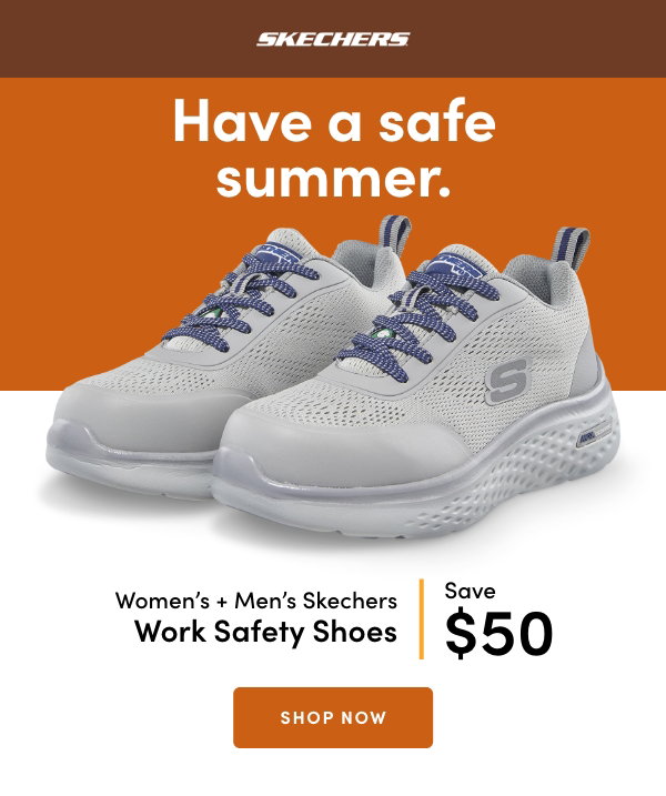 Women's + Men's Skechers Work Safety Shoes Save $50