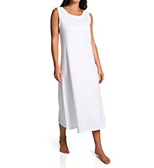 Ankle Length Sleeveless Butterknits Nightgown White M