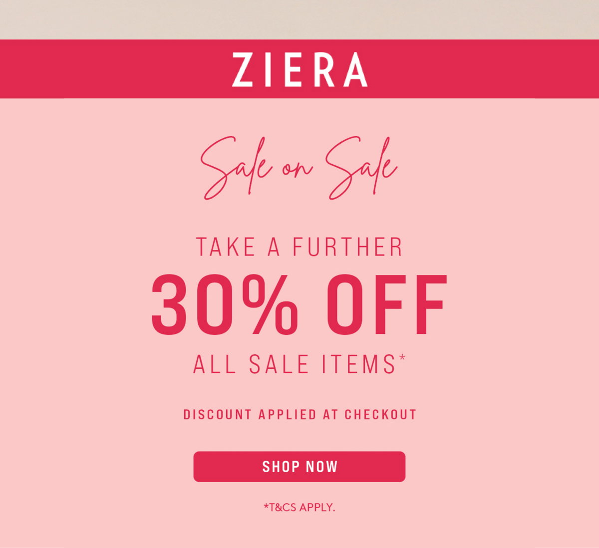 ZIERA TAF30% OFF SALE