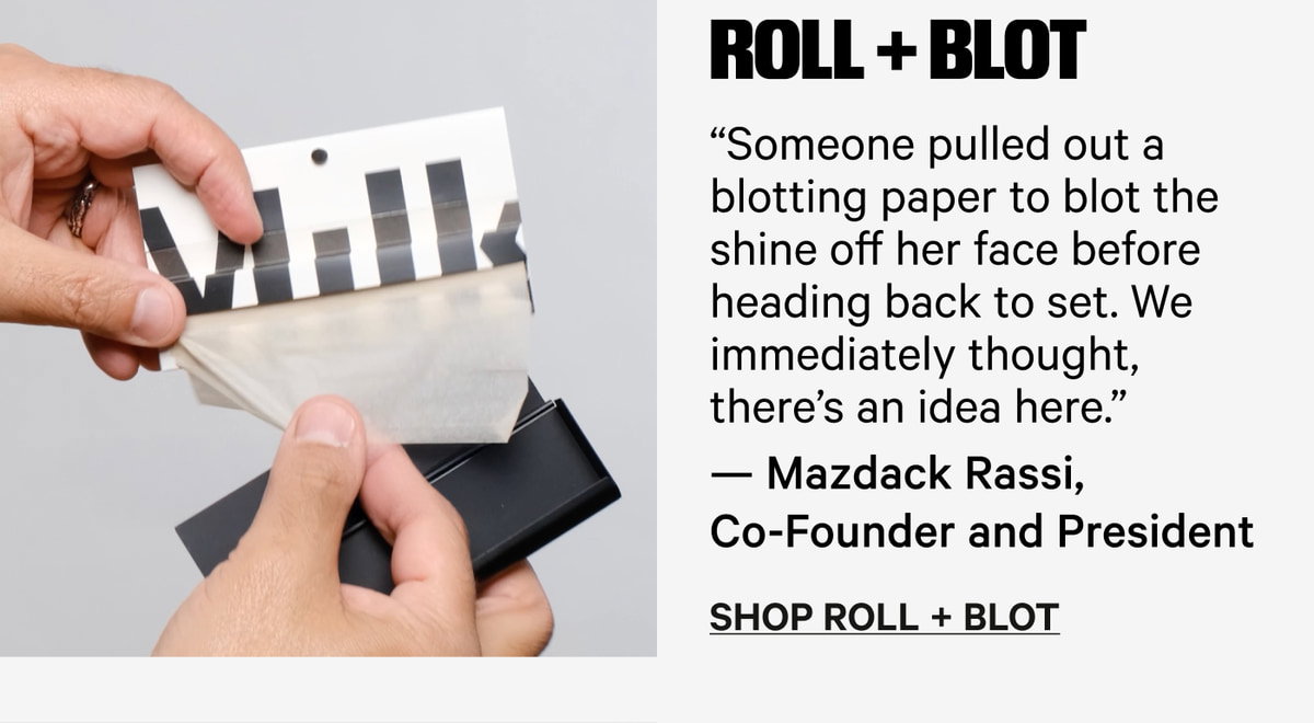 Roll + Blot — Blotting paper for makeup. Shop Roll + Blot