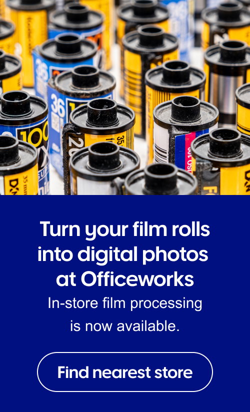 Turn your film rolls into digital photos at Officeworks