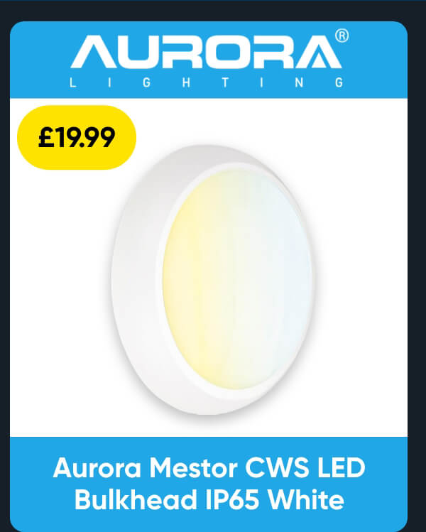 Aurora Mestor CWS LED Bulkhead IP65 White
