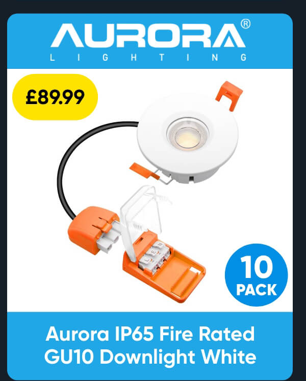 Aurora FD3 Fire Rated IP65 Downlight White