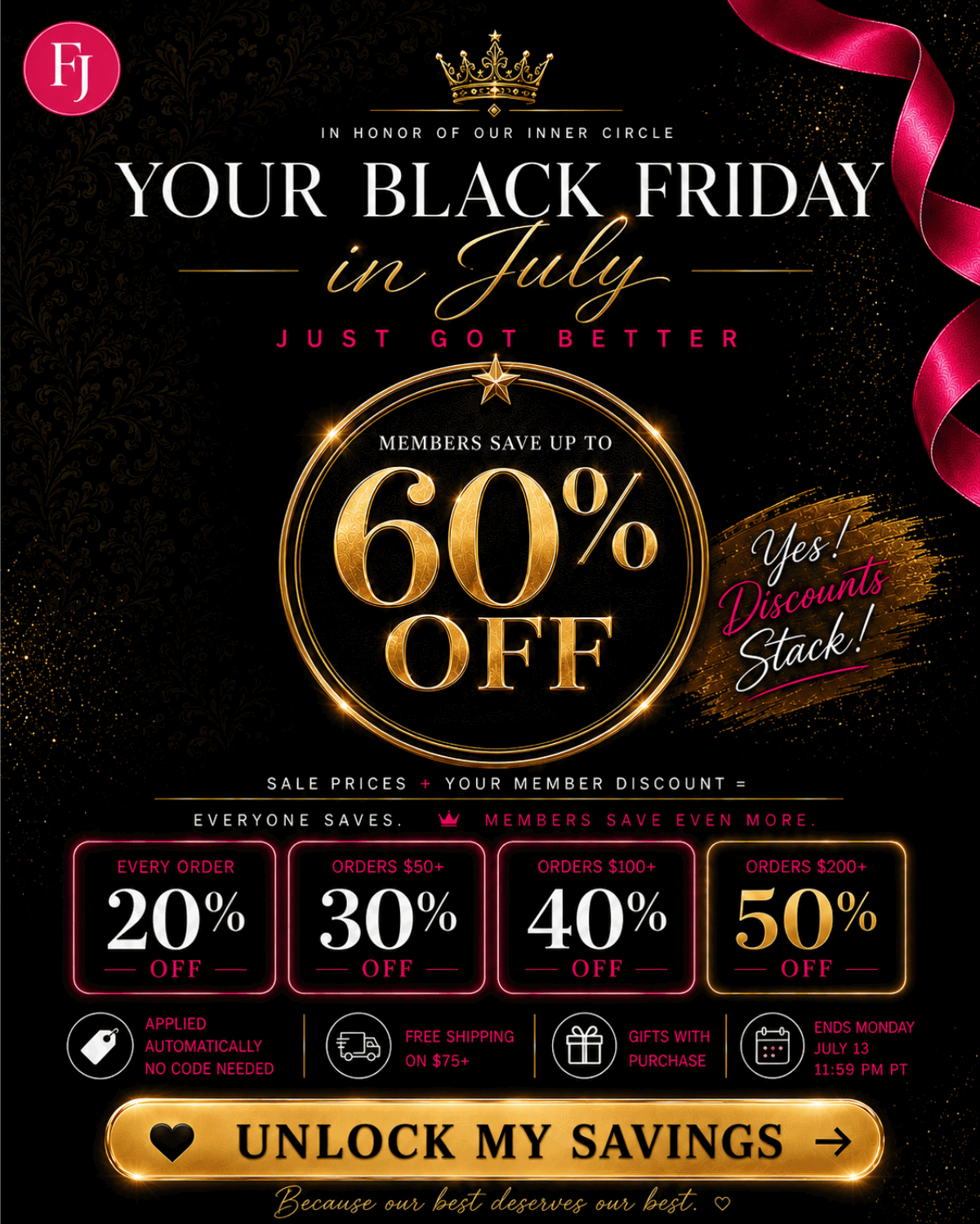 Black Friday in July - 20-60% off - sitewide applied automatically. IC Member save an extra 20% off. Shop the Sale. Ends Monday July 13