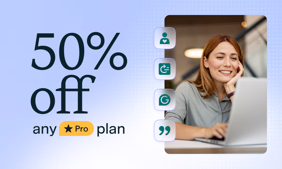 50% off any Pro plan