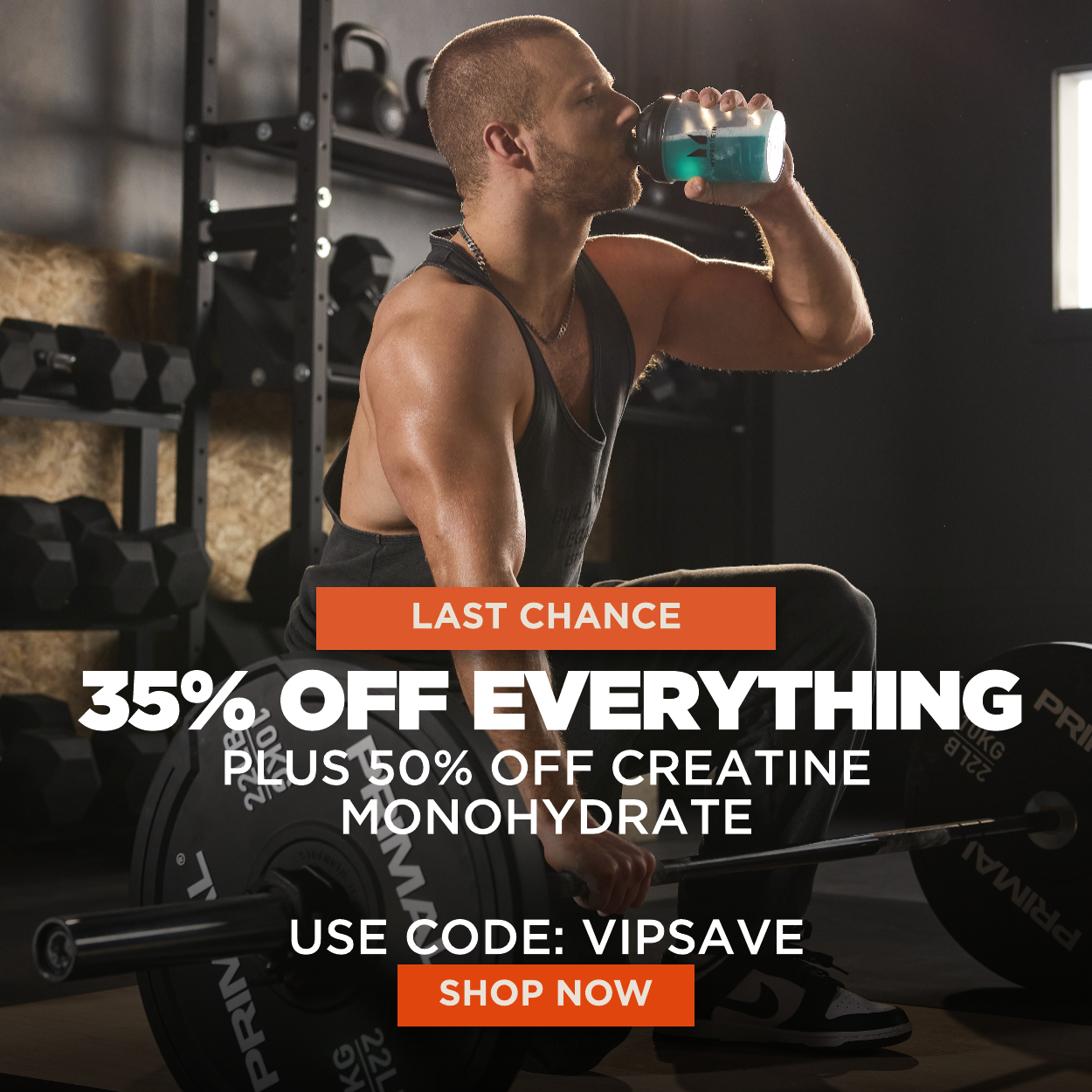 50% off Creatine, 35% off everything else