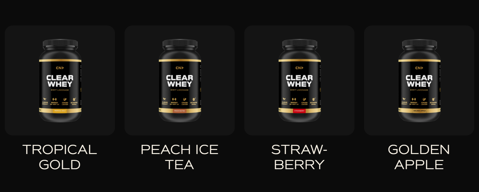 Clear Whey Smaken van CN