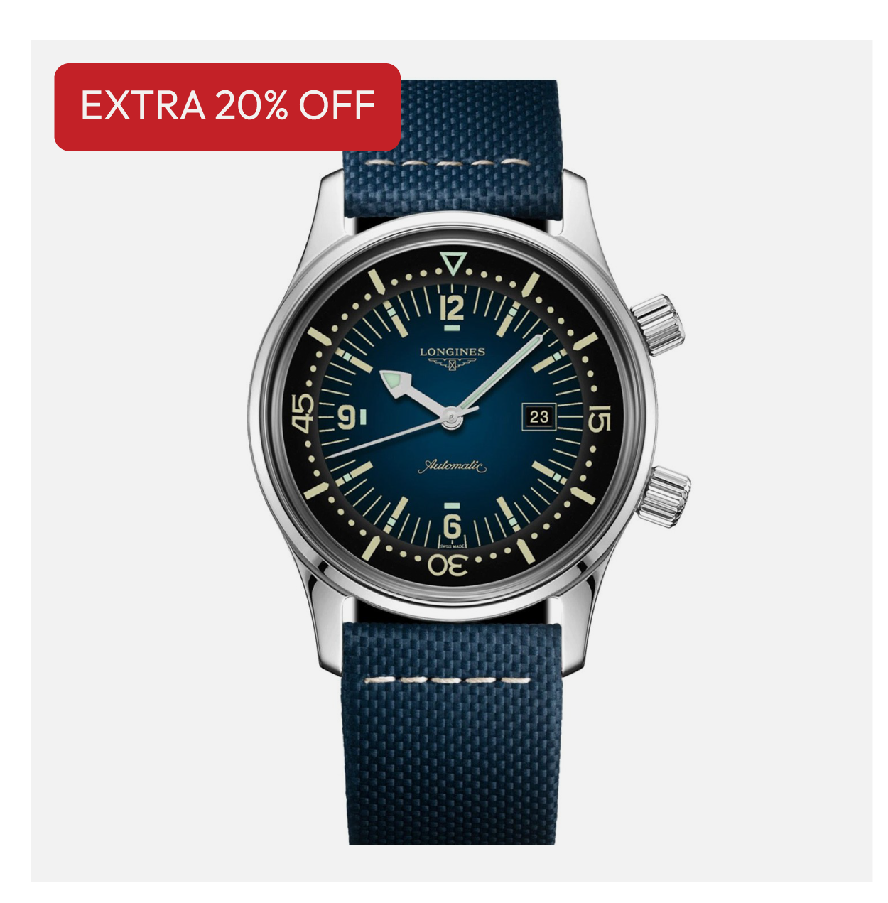 Longines Legend Diver 36mm Automatic Watch L3.374.4.90.2