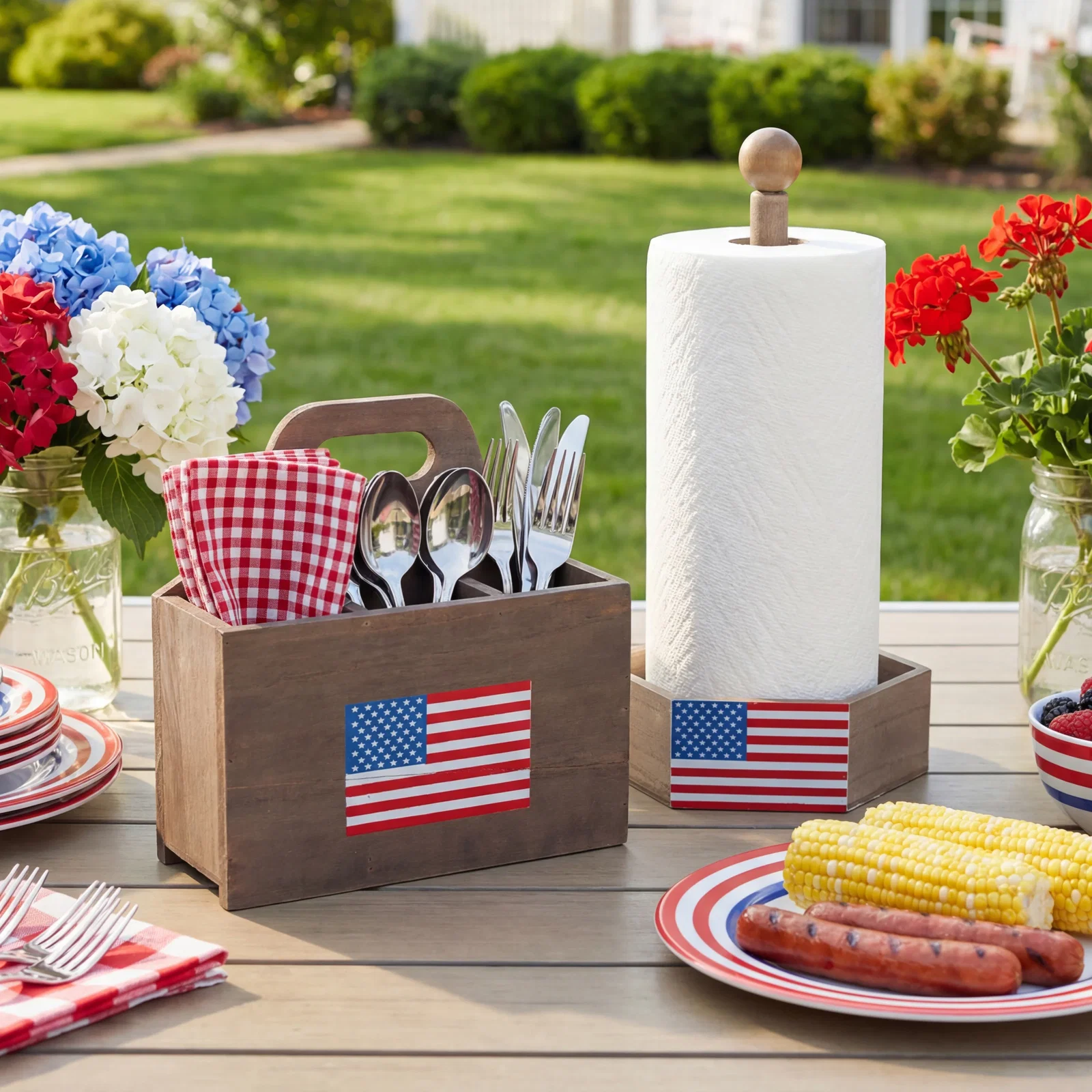Image of Wooden Americana Serving Collection