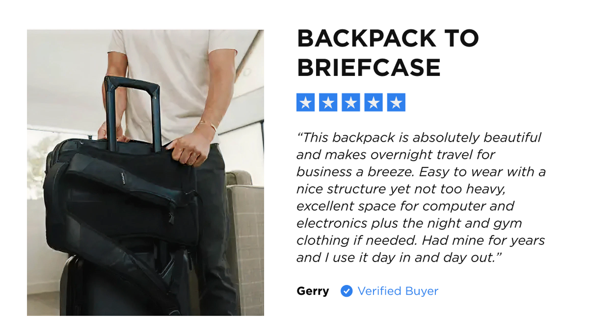 BACKPACK TO BRIEFCASE