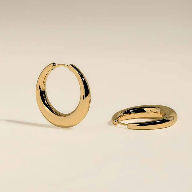 Dome XL Hoops in Gold