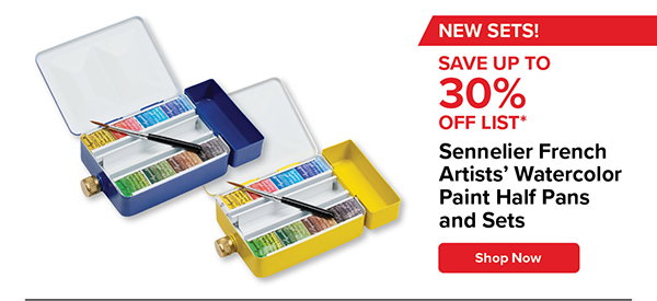 Sennelier French Artists' Watercolor Paint Half Pans and Sets