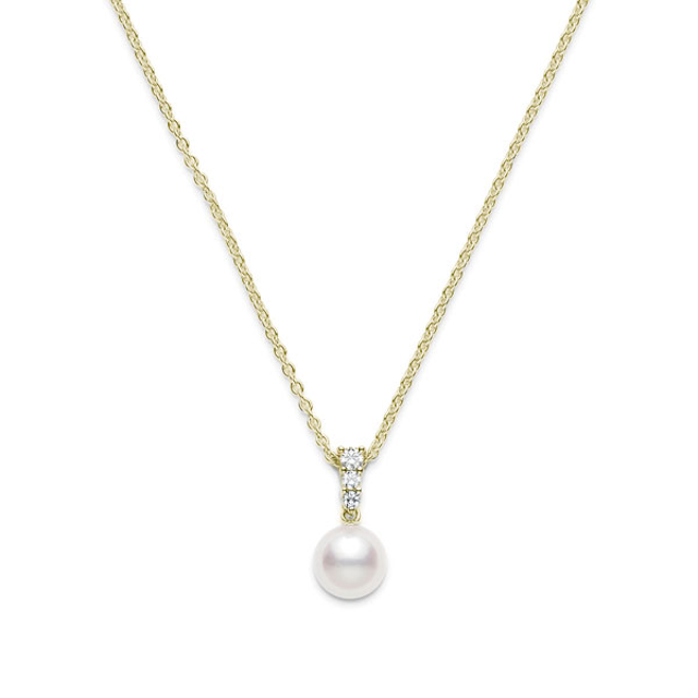 MIKIMOTO 8mm Akoya Cultured Pearl Morning Dew Pendant