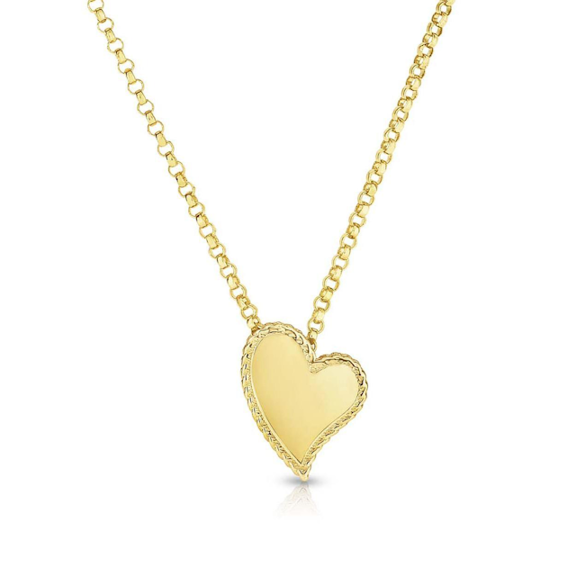 Roberto Coin Princess Yellow Gold Heart Pendant