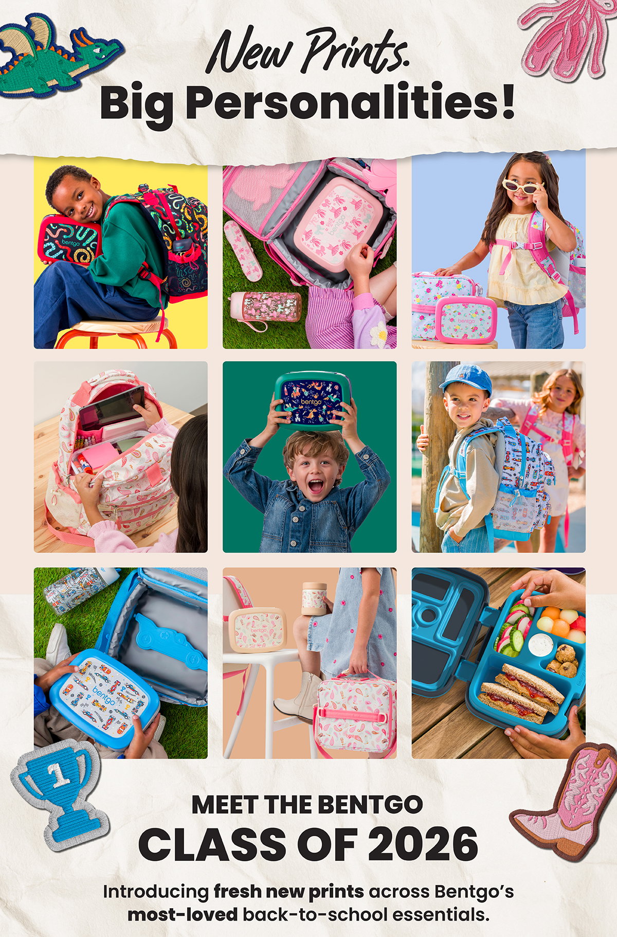 New Prints. Big Personalities! - Meet The Bentgo Class Of 2026 - Introducing Fresh New Prints Across Bentgo's Most-Loved Back-To-School Essentials