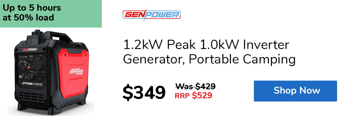 1.2kW Peak 1.0kW Inverter Generator, Portable Camping