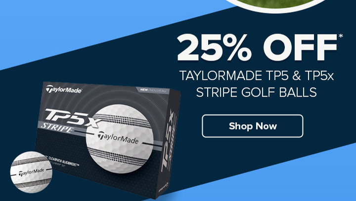 25% off TP5/TP5x Stripe Golf Balls
