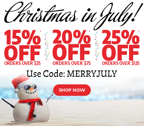 Christmas In July Sale - Up To 25% Off Your Order + Free Gift!
