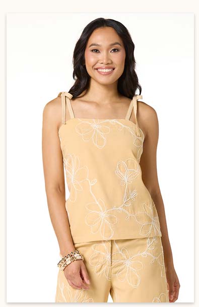 Shop Cropped Embroidered Tank
