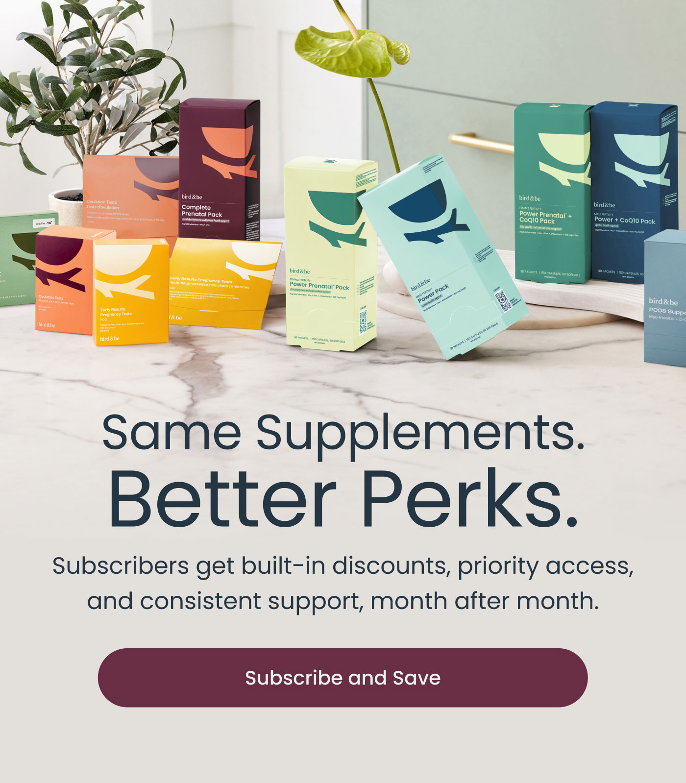 Same Supplements. Better Perks.  Subscribers get built-in discounts, priority access, and consistent support, month after month.  Subscribe and Save