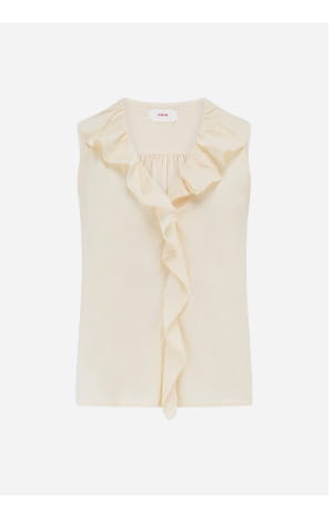 Casara Top In Oysterette