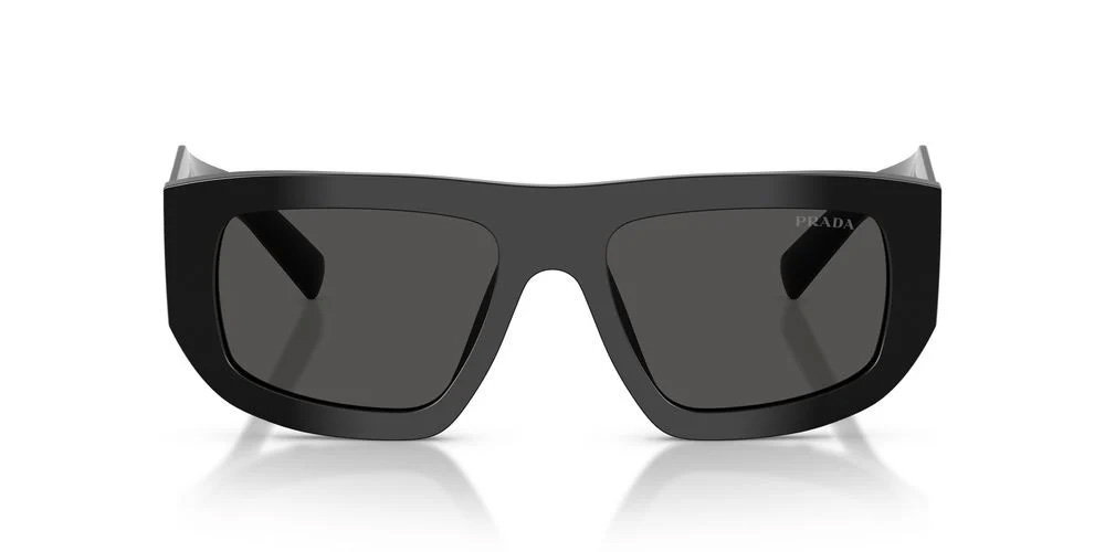 PR D04SU Black Rectangle Sunglasses