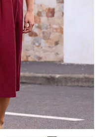 M&Co Petite Berry Purple Linen Midi Dress
