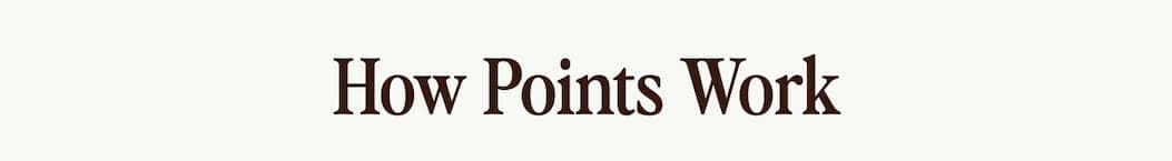 How Points Work