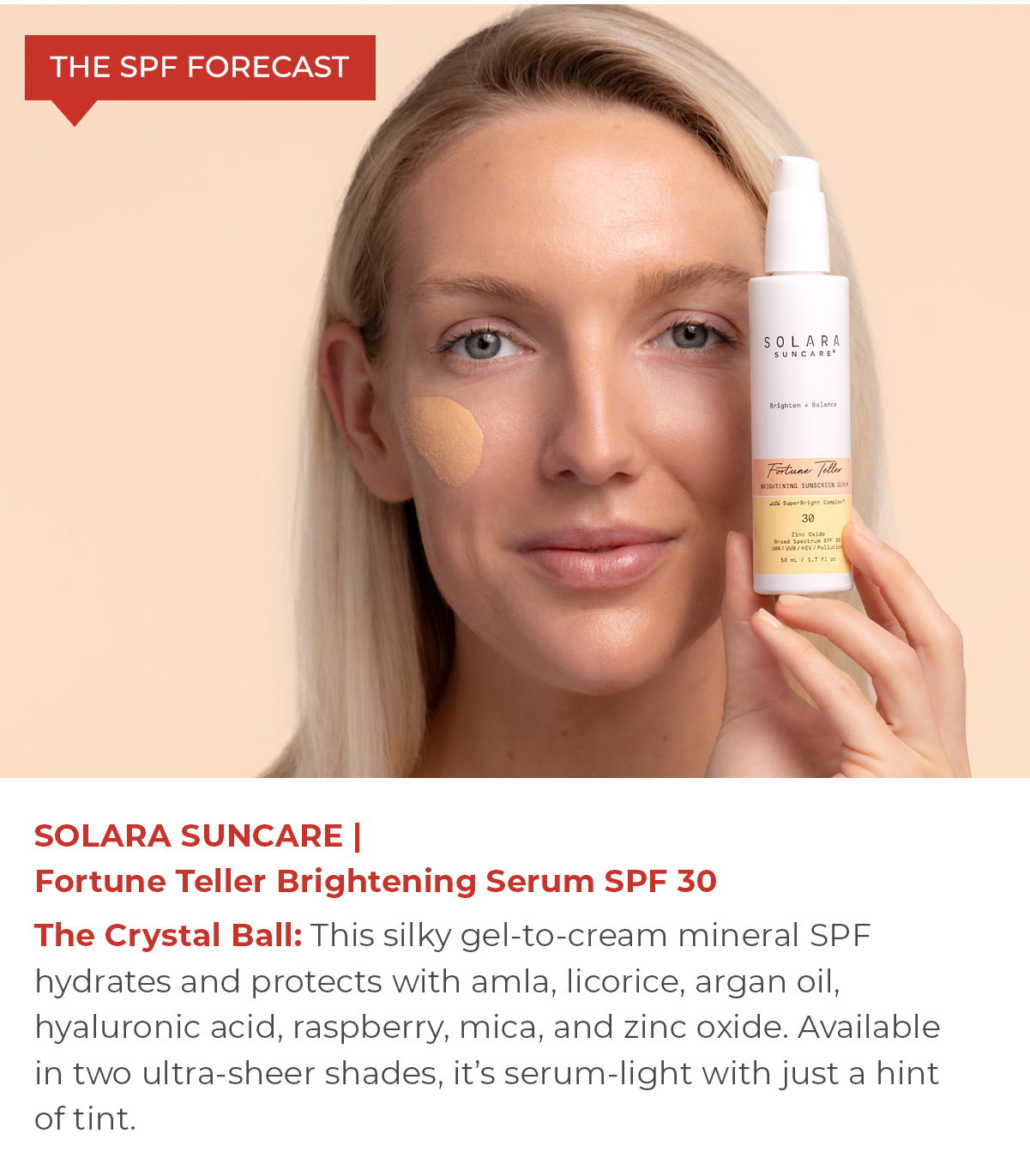 SOLARA SUNCARE | Fortune Teller Brightening Serum SPF 30