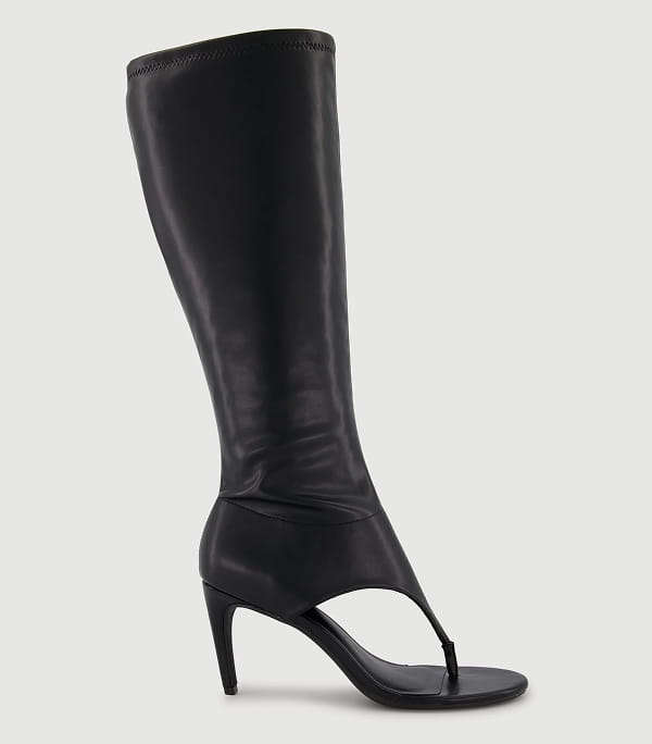 Shop Open Toe Thong Knee High Heels