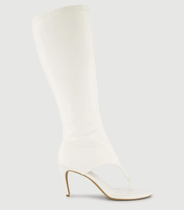 Shop Open Toe Thong Knee High Heels