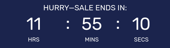Countdown timer for Night Owl Sale.