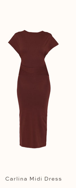 Carlina Midi Dress - Brown