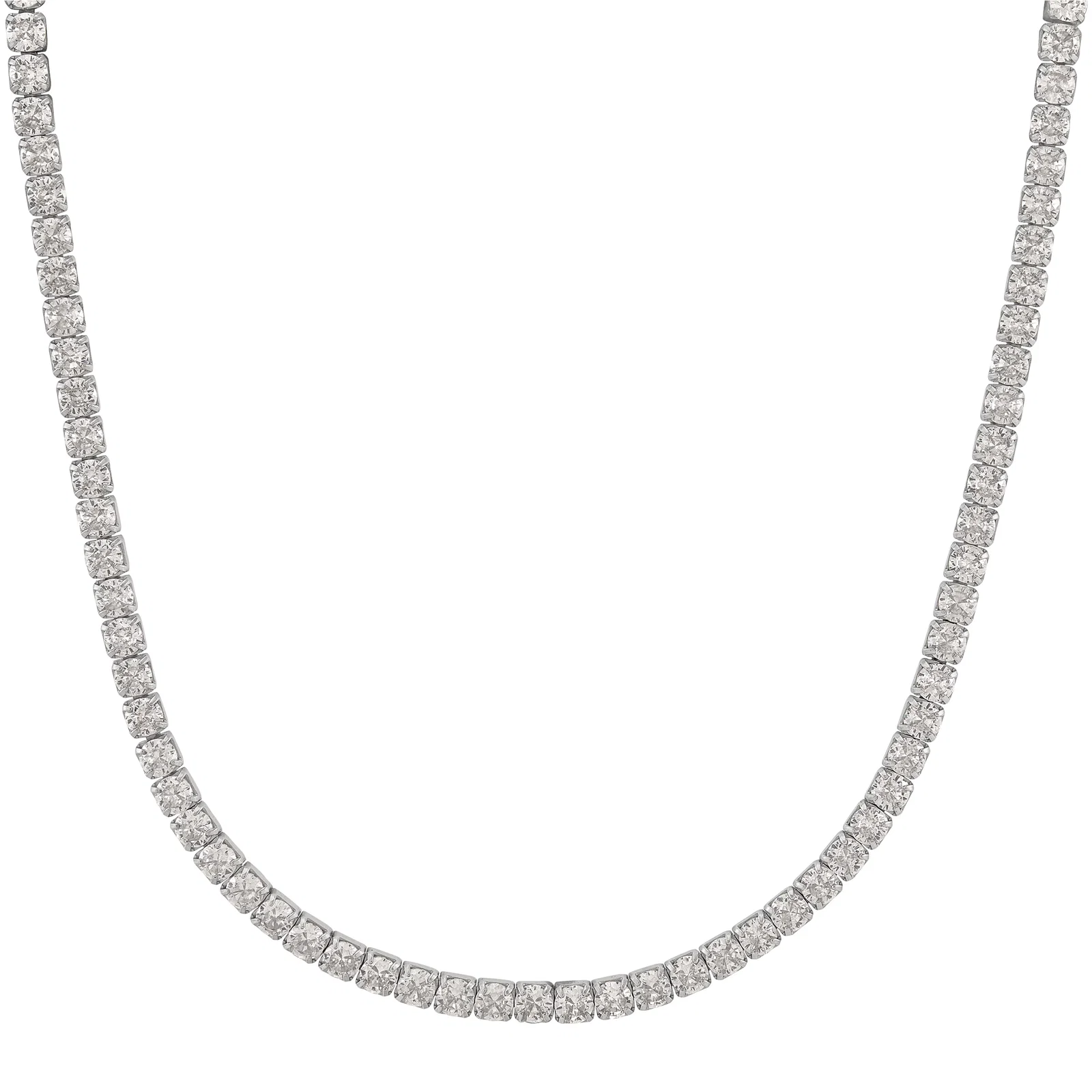Steady Radiance Tennis Necklace, White Cubic Zirconia