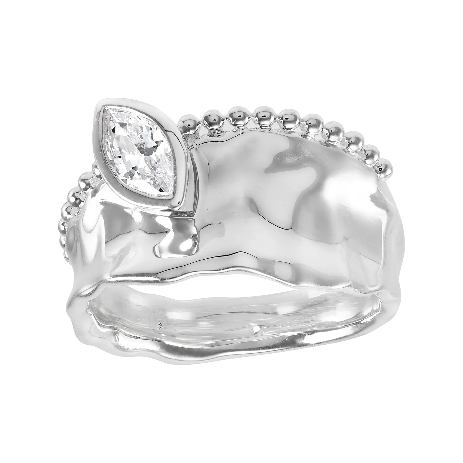 I Am Shining Ring, White Cubic Zirconia