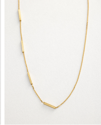 14K Yellow Gold Five Piece Bar Station Choker Necklace By James Allen