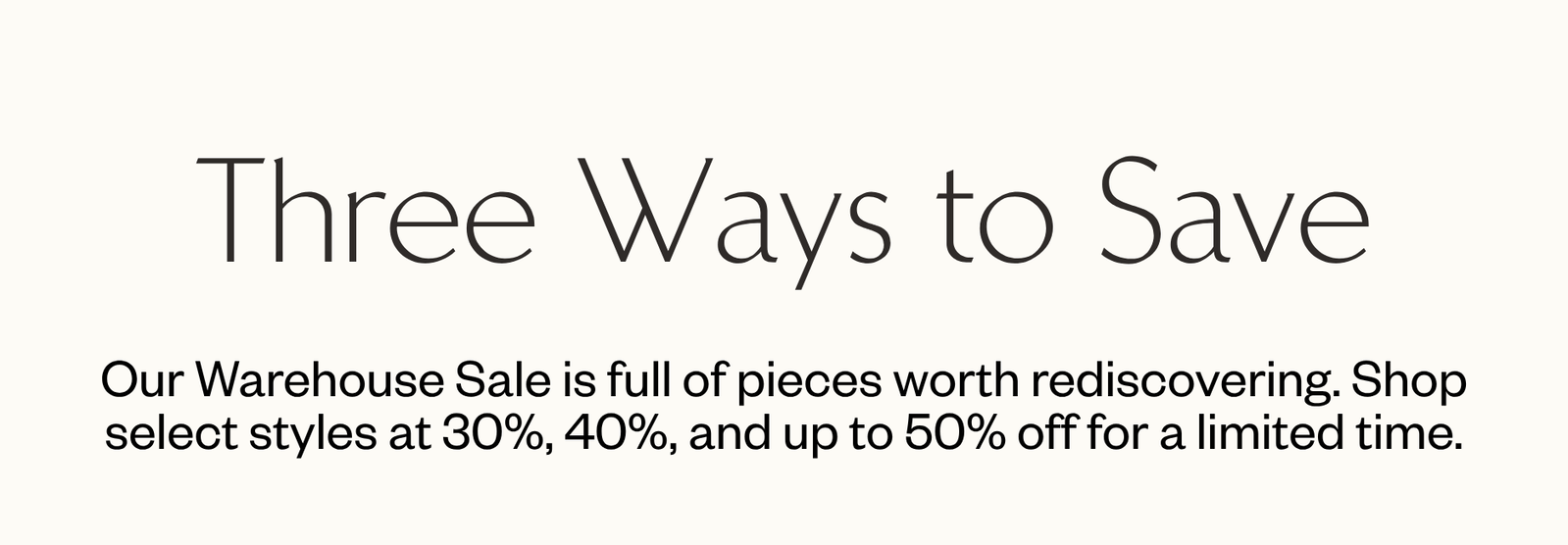 Three ways to save