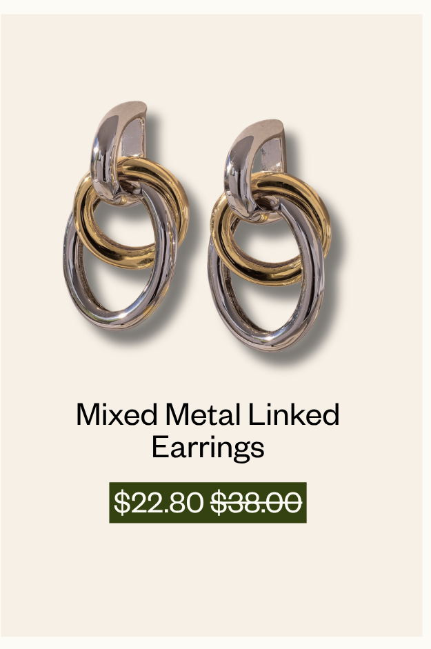 Mixed Metal Linked Earrings