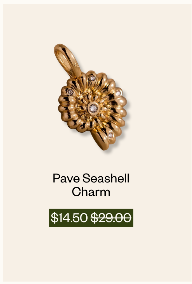 Pave Seashell Charm