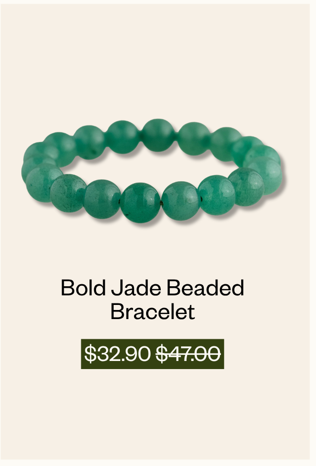  Bold Jade Beaded Bracelet
