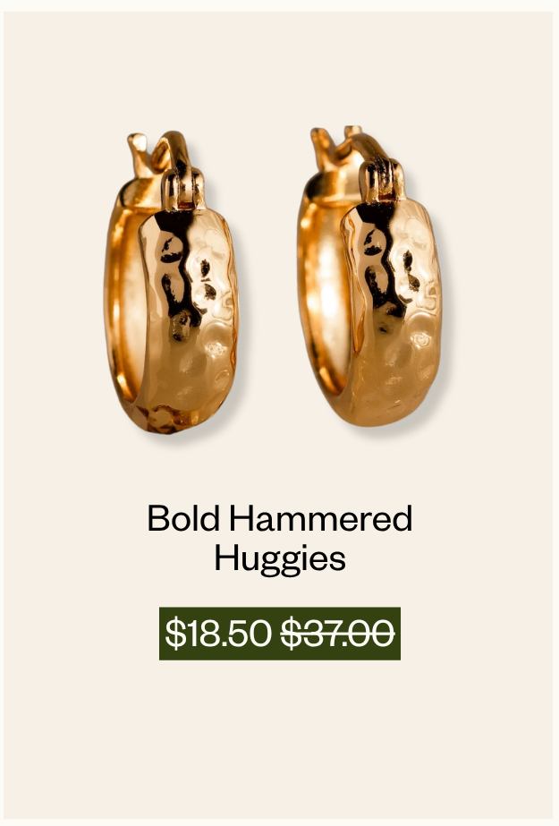 Bold Hammered Huggies
