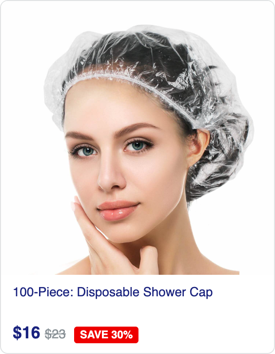 100-Piece: Disposable Shower Cap