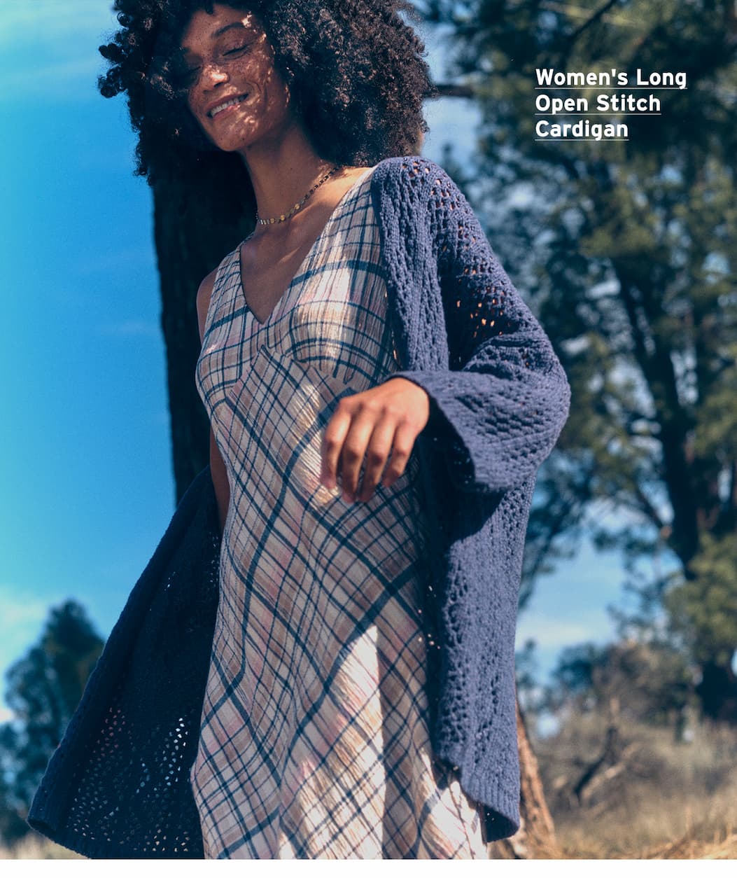 Women's Long Open Stitch Cardigan