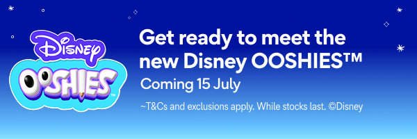 Get ready to meet the new Disney Ooshies. Coming 15 July. Terms, conditions and exclusions apply. While stocks last. Click to learn more.