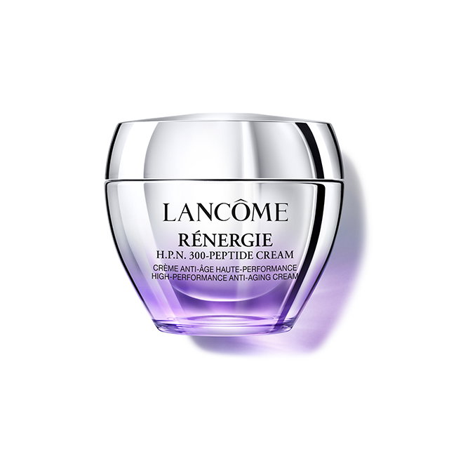 Rénergie H.P.N. 300-Peptide Cream Vasetto viola Lancôme Rénergie H.P.N. 300-Peptide Cream su sfondo bianco