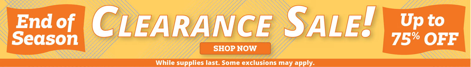 End of Season Clearance Sale