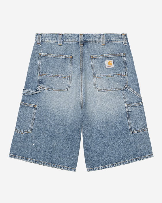 Carhartt WIP OG Single Knee Short | Blue (Destroy Wash, Splatter)