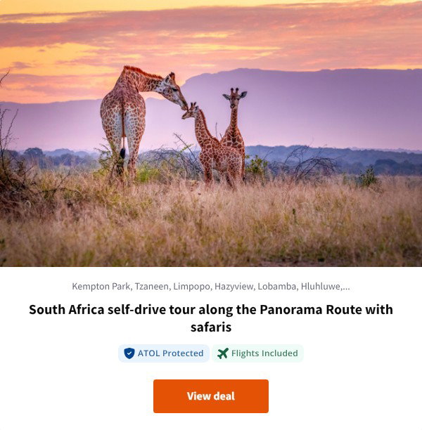 South Africa self-drive tour along the Panorama Route with safaris