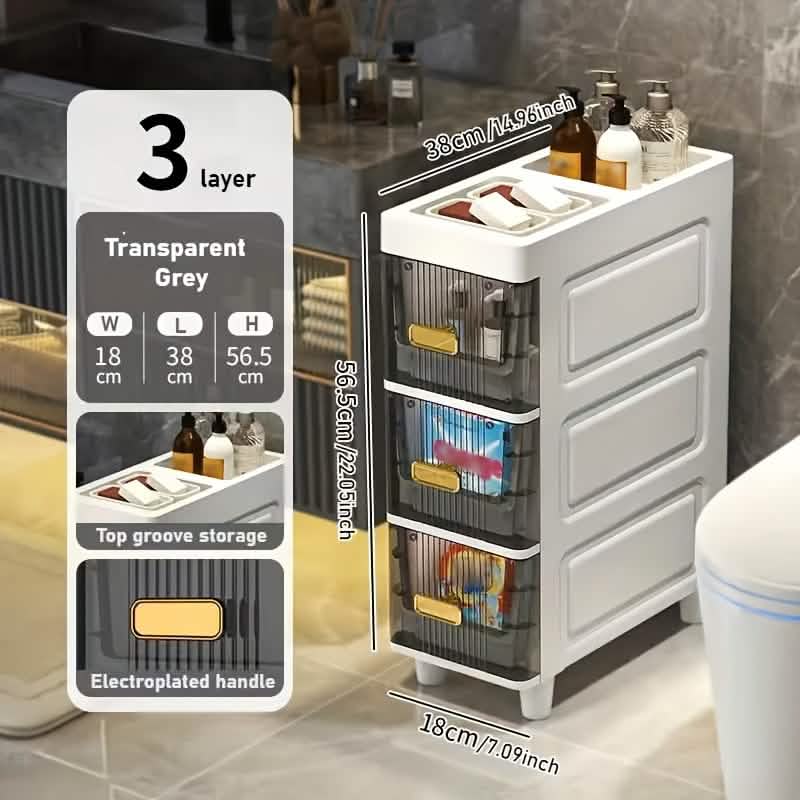 Image of Slimline Multi-Drawer Storage Cabinet – 3, 4, or 6 Layer