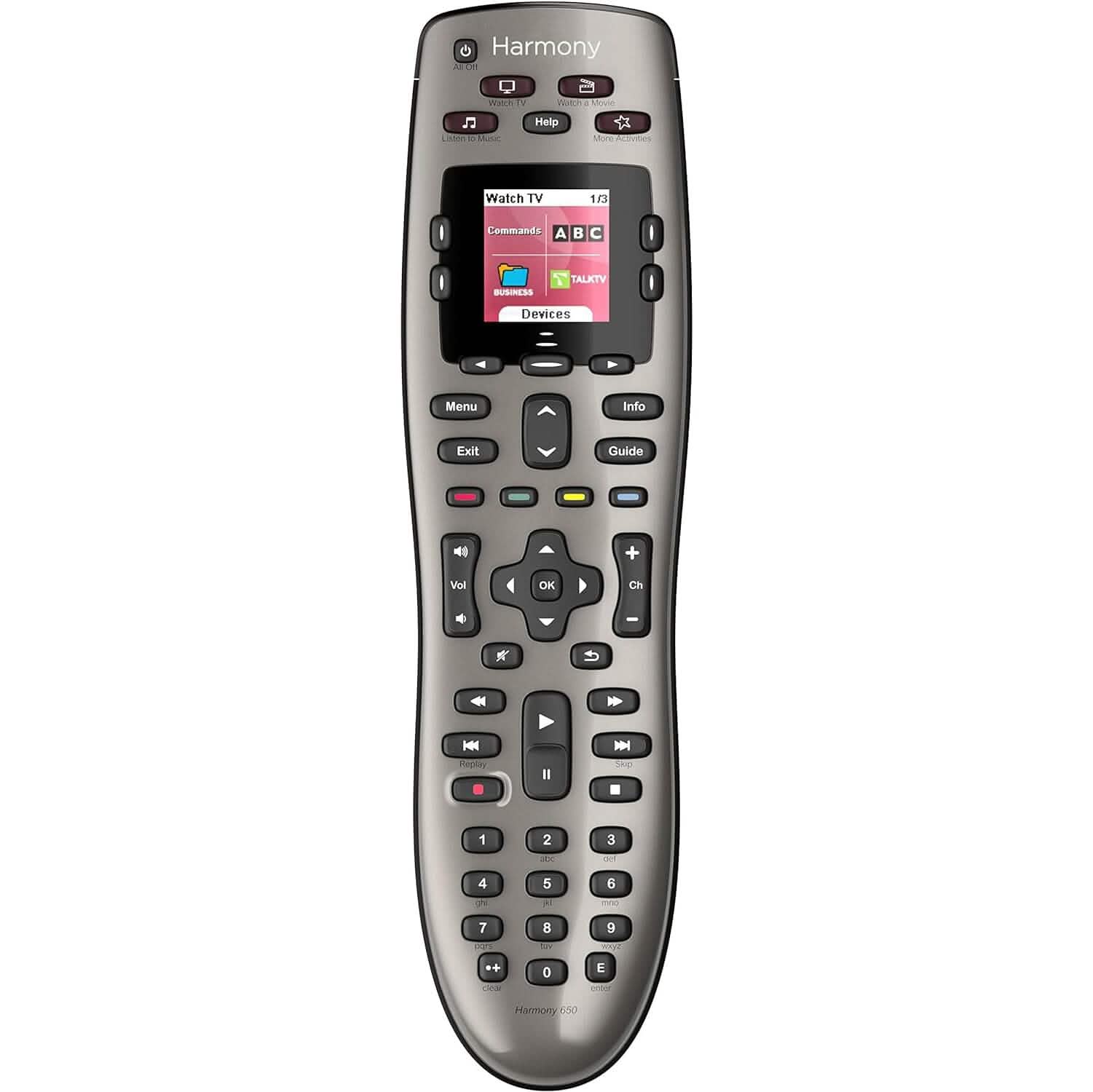 Image of Logitech Harmony 650 Infrared All in One Remote Control (Refurbished)